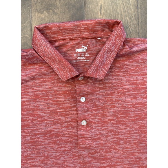 Puma Men's Performance Polo Size XL Lot of 2 Short Sleeve Golf Red/Grey DHL Logo - Picture 9 of 13
